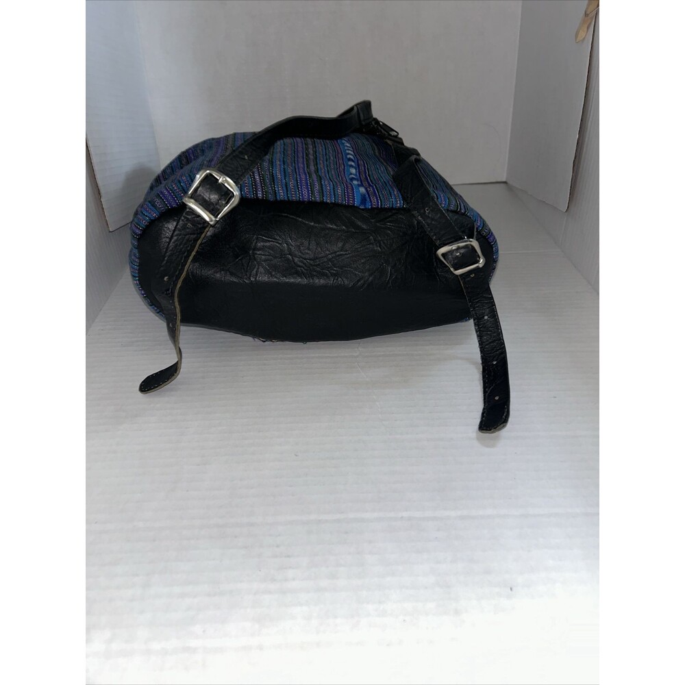 embroidered leather backpack drawstring - image 10